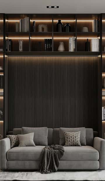 Со вкусом кофе. Дизайн и ремонт квартиры 120м2 в ЖК iLove в современном стиле. Кабинет, фото 02