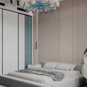 Чёрно-белая магия. Дизайн и ремонт квартиры 101м2 в ЖК Шуваловский Prima в современном стиле. Спальня, фото 04