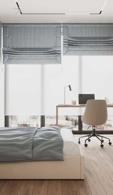 Утончённая простота. Дизайн и ремонт квартиры 123м2 ЖК Джаз в стиле современный минимализм. Комната девочки