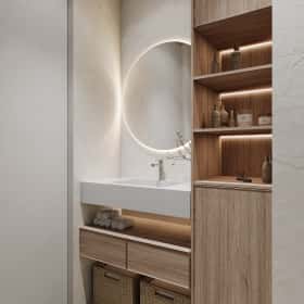 Растим чемпиона. Дизайн и ремонт квартиры 80м2 ЖК Ивантеевка 2020 в современном стиле. Душевая, фото 02