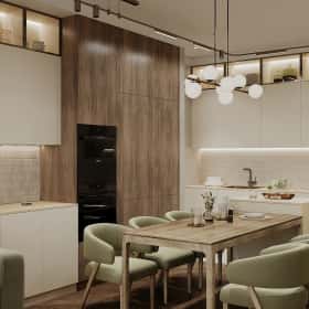 В ожидании чуда. Дизайн и ремонт квартиры 84м2 ЖК Shagal в современном стиле. Кухня-гостиная, фото 07