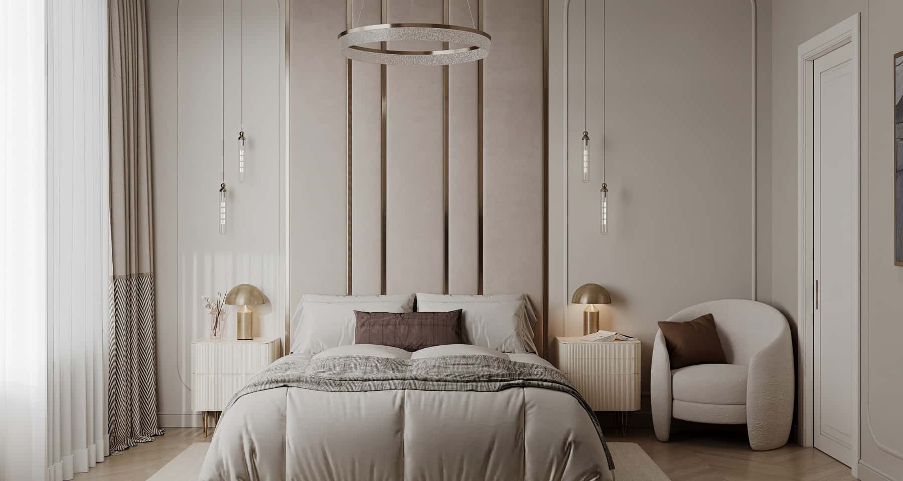 Ремонт квартиры 2025 — современная светлая спальня Ремонт квартиры 2025 — современная светлая спальня