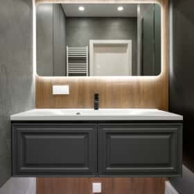 Деликатная классика. Дизайн и ремонт квартиры 65м2 в ЖК Кронштадтский 9 в современном классическом стиле. Душевая, фото 02