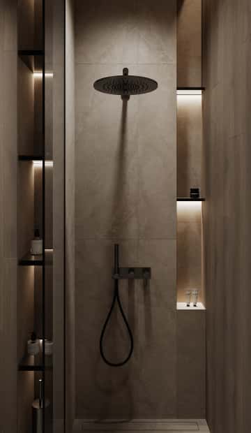 Натуральная палитра. Дизайн и ремонт квартиры 84м2 ЖК Shagal в современном стиле. Гостевой санузел, фото 05