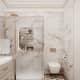 Оформление интерьера ванной комнаты в белый цвет. Фото № 69911.