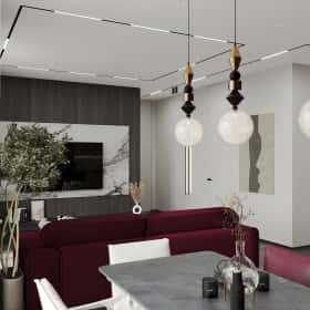 Свет и цвет. Дизайн и ремонт квартиры 105м2 в ЖК Will Towers в современном стиле. Кухня-столовая, фото 07