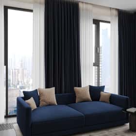 Свет и цвет. Дизайн и ремонт квартиры 105м2 в ЖК Will Towers в современном стиле. Кабинет, фото 01