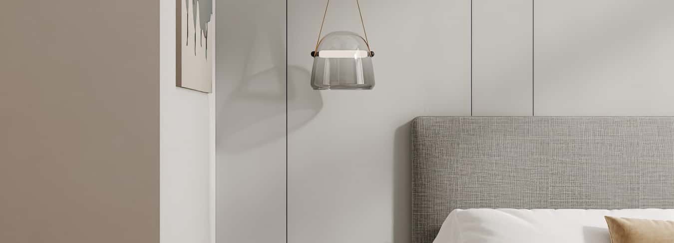 Фотографии квартир. Стиль как инвестиция. Дизайн и ремонт квартиры 60м2 ЖК AFI Park Воронцовский в современном стиле. Мастер-спальня с гардеробной, фото 02.