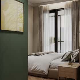 В ожидании чуда. Дизайн и ремонт квартиры 84м2 ЖК Shagal в современном стиле. Мастер-спальня, фото 06