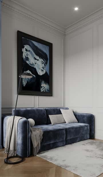 Для отдыха во время работы предусмотрели диван