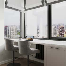 Диалог поколений. Дизайн и ремонт квартиры 93м2 ЖК Хэдлайнер в неоклассике. Кухня-гостиная, фото 14