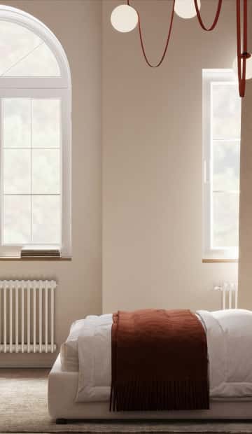 Очарование природы. Дизайн и ремонт загородного дома 116м2 в КП Британика в современном стиле. 2 этаж Спальня, фото 02