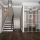 Подлестничное пространство с лестницей в гараж. Дизайн и ремонт дома в КП «Лесная Рапсодия-2» — Дом для души. Фото 03