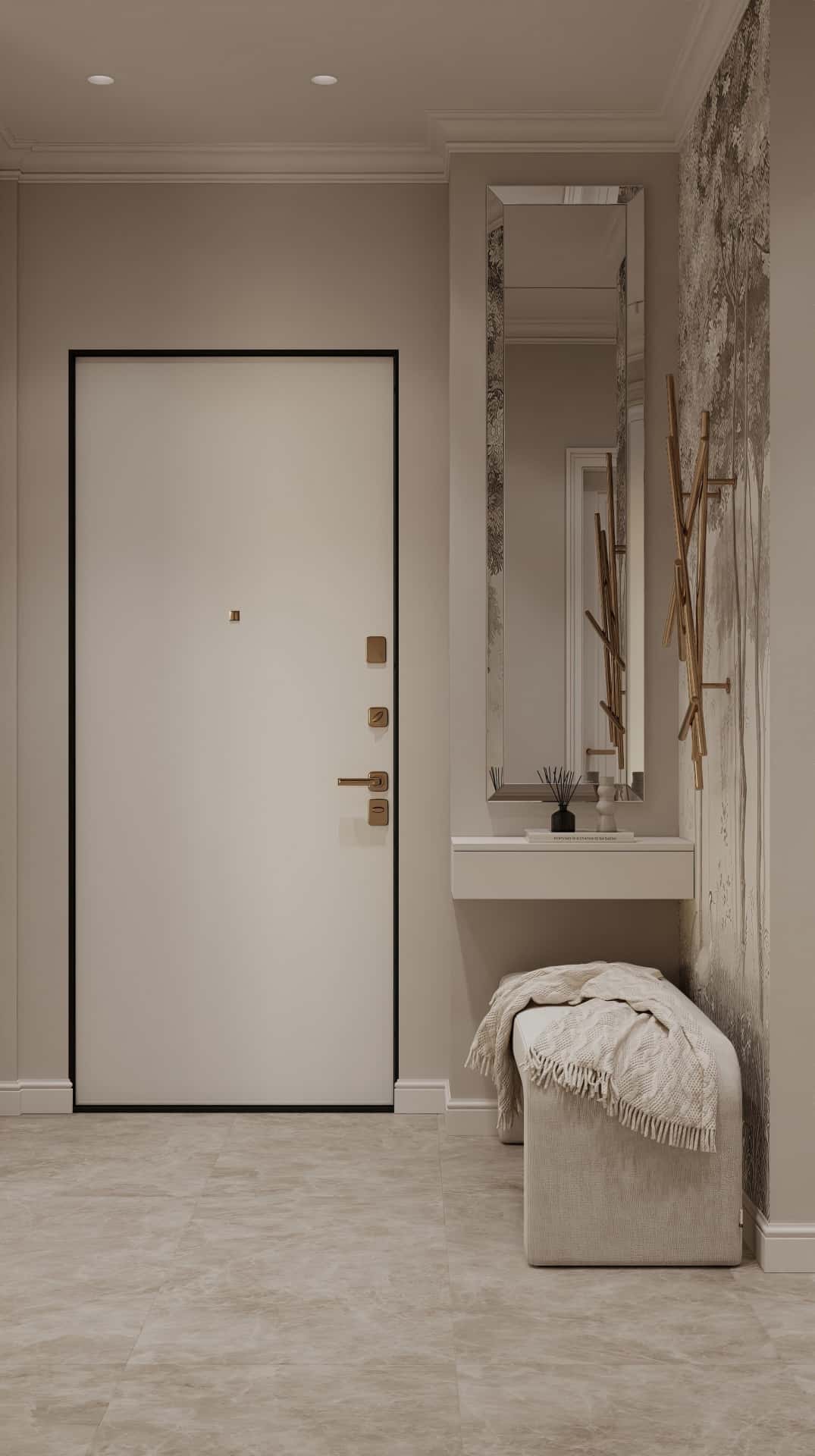 Дизайн и ремонт квартиры в ЖК Дом Достижение — Алгоритм комфорта, 64 м2. Прихожая и коридор