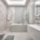 Зеркало в ванной с подсвеченной рамой. Дизайн и ремонт квартиры в ЖК «Воронцово» — Уроки музыки. Фото 044