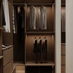 Объятия моря. Дизайн и ремонт квартиры 91м2 ЖК Событие в современном эко-стиле. Гардеробная, фото 02