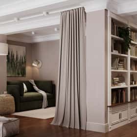 Квартира с мезонином. Дизайн и ремонт квартиры 89м2 ЖК Джаз в современном. Спальня на антресоле