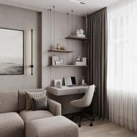 Ода современности. Дизайн и ремонт квартиры 63м2 ЖК Рассказово в современном стиле. Гостиная, фото 04