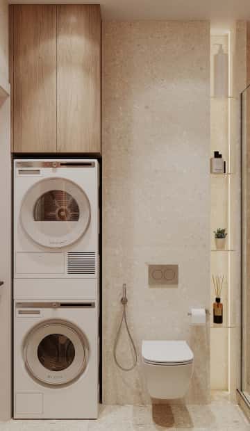 В ожидании чуда. Дизайн и ремонт квартиры 84м2 ЖК Shagal в современном стиле. Гостевой санузел, фото 01