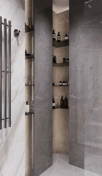 Диалог поколений. Дизайн и ремонт квартиры 93м2 ЖК Хэдлайнер в неоклассике. Санузел 2, фото 05