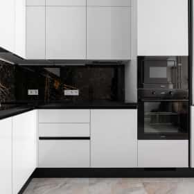 Деликатная классика. Дизайн и ремонт квартиры 65м2 в ЖК Кронштадтский 9 в современном классическом стиле. Кухня-гостиная, фото 06