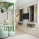 Туалетный столик белого цвета классического стиля. Дизайн и ремонт квартиры в доме возле Олимпийских прудов — Средиземноморские сны. Фото 019