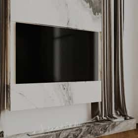 Высокие отношения. Дизайн и ремонт загородного дома 195м2 в КП Лесная поляна в современном стиле. 1 этаж Кухня-гостиная, фото 01