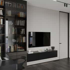 Свет и цвет. Дизайн и ремонт квартиры 105м2 в ЖК Will Towers в современном стиле. Кабинет, фото 03