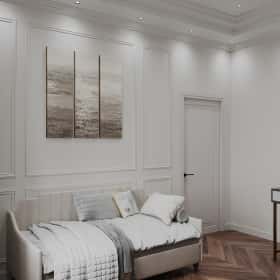 Вариации классики. Дизайн и ремонт дома 177м2 КП Лесная симфония в американском стиле. 2 этаж Гостевая, фото 03