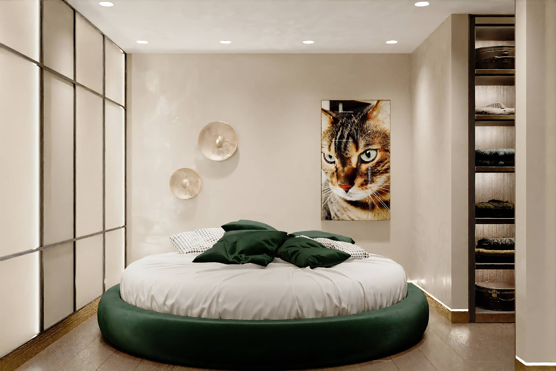 Оформление интерьера спальни в стиле ар-деко. Фото № 69763.