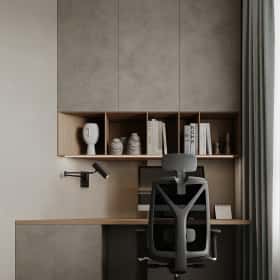 Воспоминания о море. Дизайн и ремонт квартиры 90м2 в ЖК Остров в современном стиле. Кабинет, фото 03