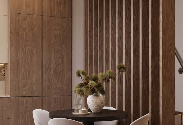 Фотографии домов. Очарование природы. Дизайн и ремонт загородного дома 116м2 в КП Британика в современном стиле. 1 этаж Кухня-гостиная, фото 03.