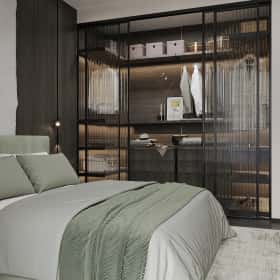 Свет и цвет. Дизайн и ремонт квартиры 105м2 в ЖК Will Towers в современном стиле. Спальня, фото 05