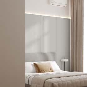 Стиль как инвестиция. Дизайн и ремонт квартиры 60м2 ЖК AFI Park Воронцовский в современном стиле. Мастер-спальня с гардеробной, фото 06