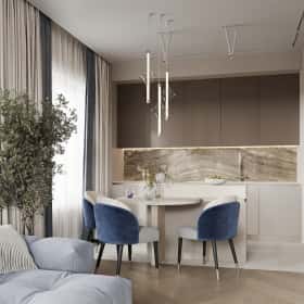 Дизайн и ремонт квартиры в ЖК Большая семерка — Сочный синий