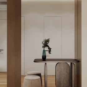 Объятия моря. Дизайн и ремонт квартиры 91м2 ЖК Событие в современном эко-стиле. Прихожая, фото 02