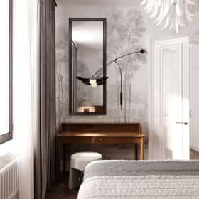 Дух Монмартра. Дизайн и ремонт квартиры 101м2 в ЖК Врубеля 4 во французской классике. Спальня, фото 01