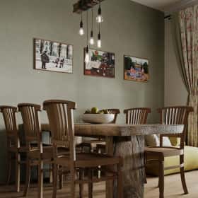 Песня в стиле кантри. Дизайн и ремонт квартиры 53м2 ЖК Вдохновение. Кухня, фото 03