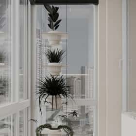 Тёплая гармония. Дизайн и ремонт квартиры 69м2 ЖК Большая семерка в современном стиле. Балкон, фото 01