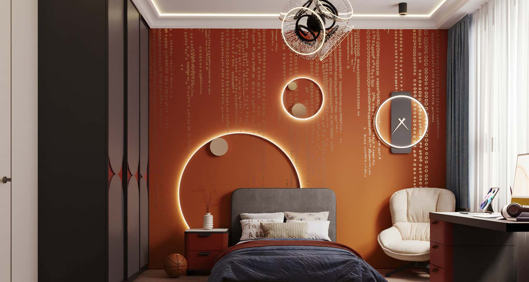 Дизайн и ремонт яркой детской