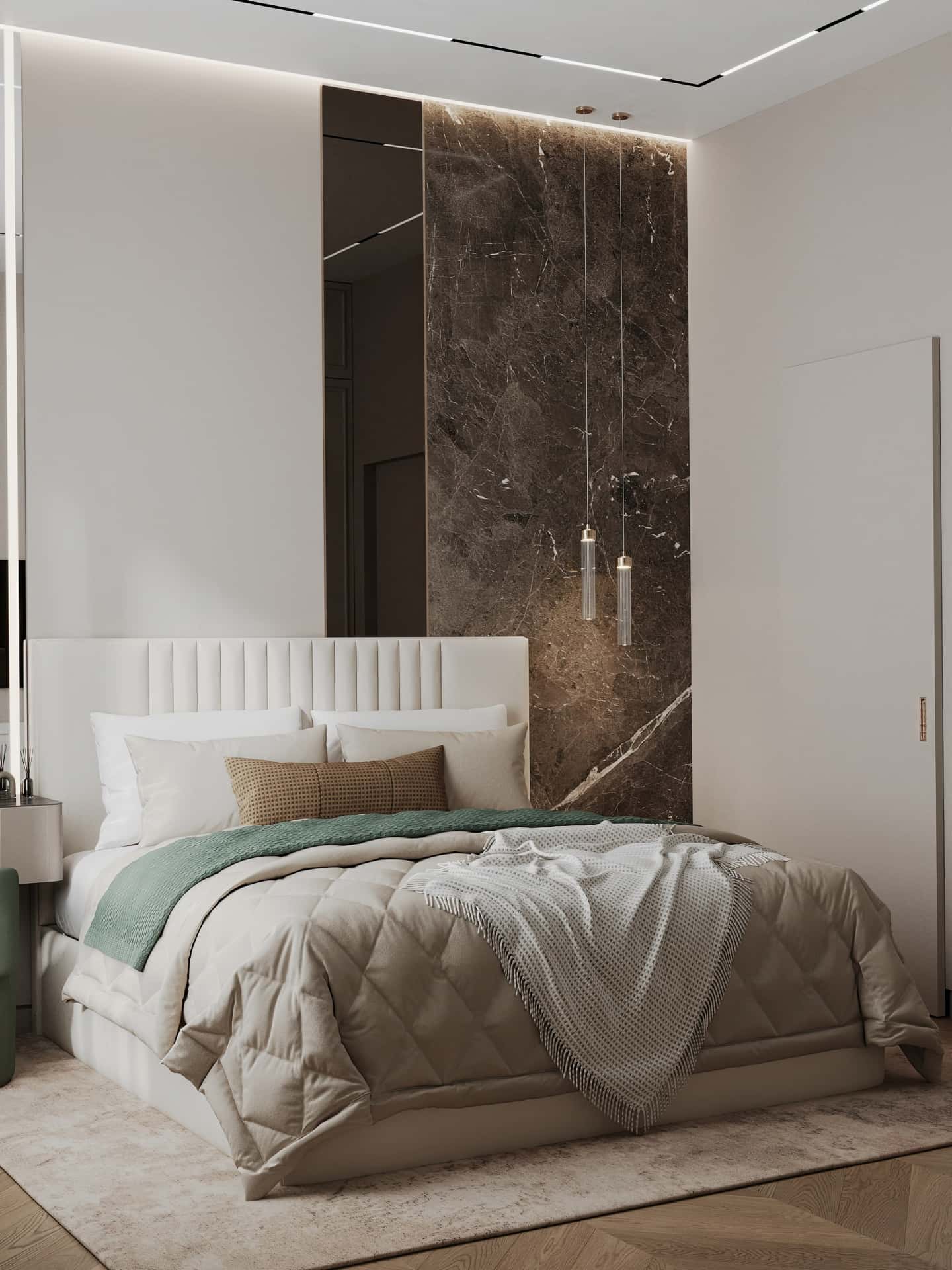 Дизайн и ремонт квартиры в ЖК Вереск — Удобство со вкусом, 88 м2. Мастер-спальня, фото 2