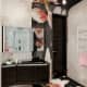 Мелкая, чёрная, квадратная плитка в ванной комнате. Дизайн и ремонт квартиры у м. «Войковская» — Гармония контрастов. Фото 027