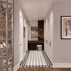 Дух Монмартра. Дизайн и ремонт квартиры 101м2 в ЖК Врубеля 4 во французской классике. Прихожая