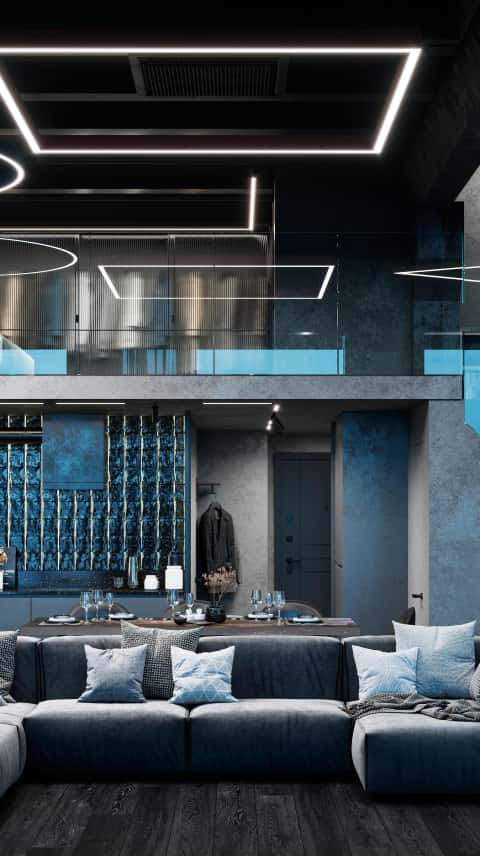 Дизайн квартиры в черных тонах