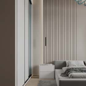 Чёрно-белая магия. Дизайн и ремонт квартиры 101м2 в ЖК Шуваловский Prima в современном стиле. Спальня, фото 02