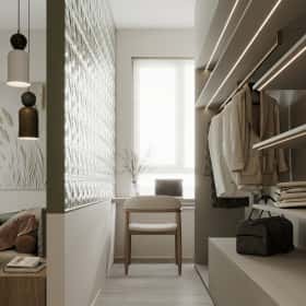 Воспоминания о море. Дизайн и ремонт квартиры 90м2 в ЖК Остров в современном стиле. Спальня, фото 03