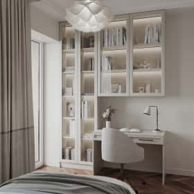 Вариации классики. Дизайн и ремонт дома 177м2 КП Лесная симфония в американском стиле. 2 этаж Детская 1, фото 04