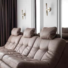 Деликатная классика. Дизайн и ремонт квартиры 65м2 в ЖК Кронштадтский 9 в современном классическом стиле. Кухня-гостиная, фото 14