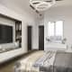 Чёрно-белая мозаика в виде боксёра для современной ванной комнаты. Дизайн и ремонт квартиры в ЖК «Маршала Захарова» — Скромное обаяние. Фото 09