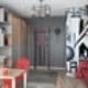 Шведская стенка чёрного и красного цветов для комнаты мальчика. Дизайн и ремонт квартиры в ЖК «Испанские кварталы» — Семейные драгоценности. Фото 026
